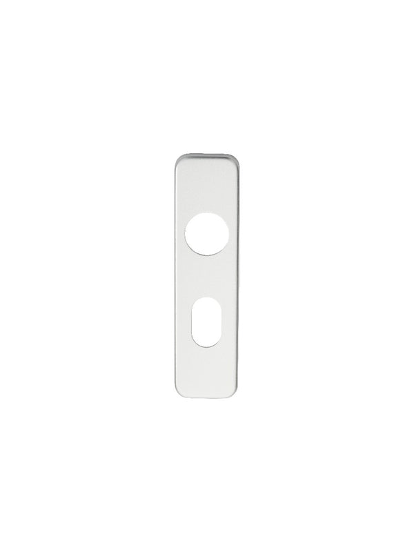 Safety Lever Oval Lock Covers Satin Anodised Aluminium PLU9001SAA