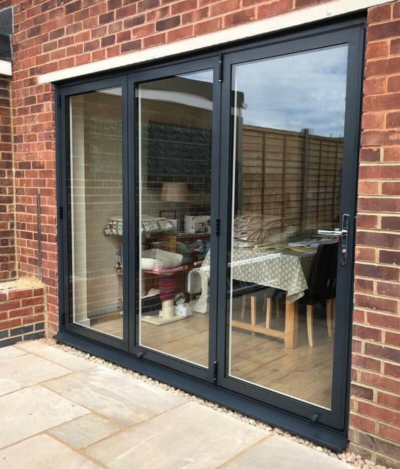 Premium Aluminium Bifolding Door (3 Pane) - Door Station