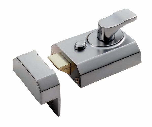 Contract Rim Cylinder Nightlatch 60mm Lockcase Only Satin Chrome RCN8260L/SC