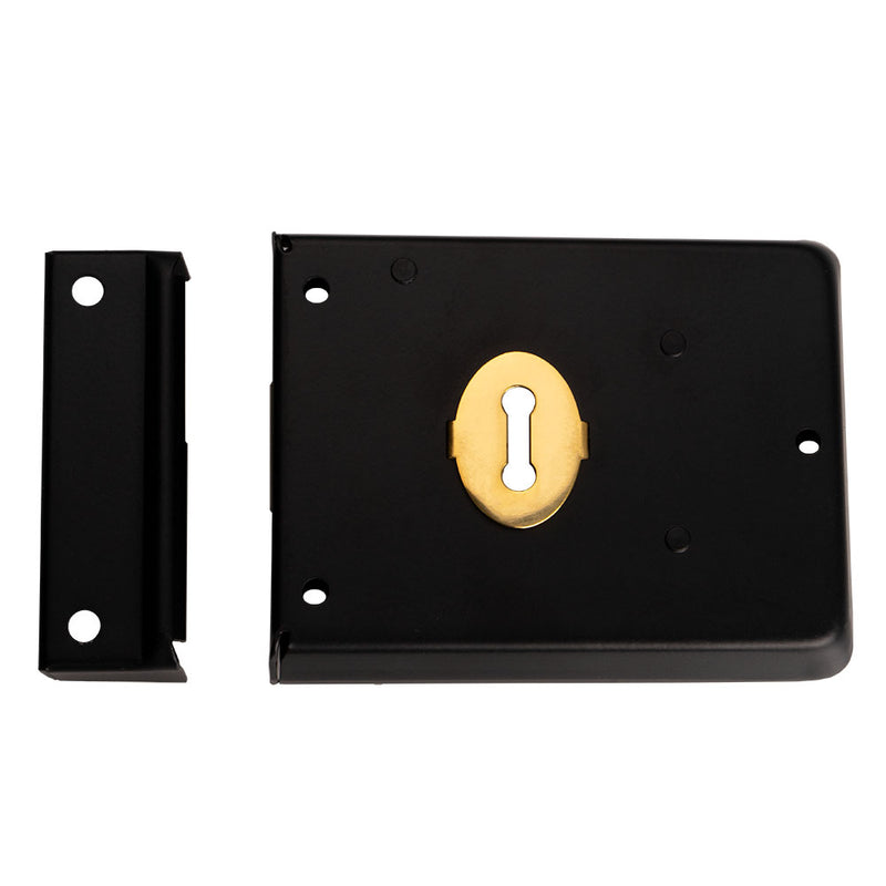 Traditional Rim Deadlock Black Japanned RDE8043JAP