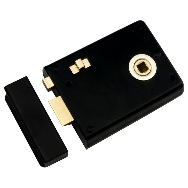 Traditional Rim Latch Black Japanned RLE8043JAP
