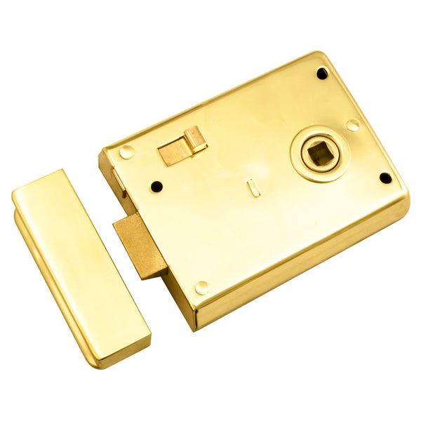 Traditional Rim Latch Polished Brass RLE8043PB