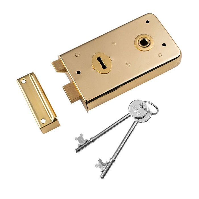 Traditional Rim Deadlock Polished Brass RSE8053PB