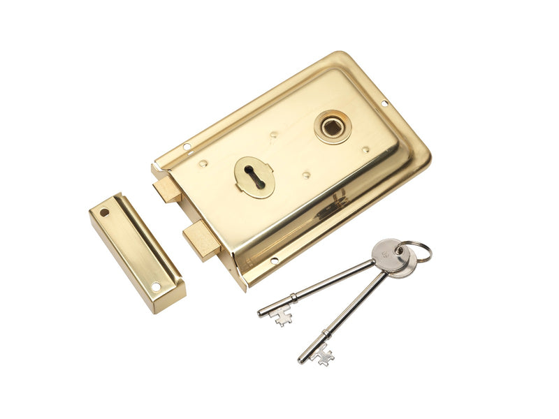 Traditional Rim Deadlock Polished Brass RSE8064PB