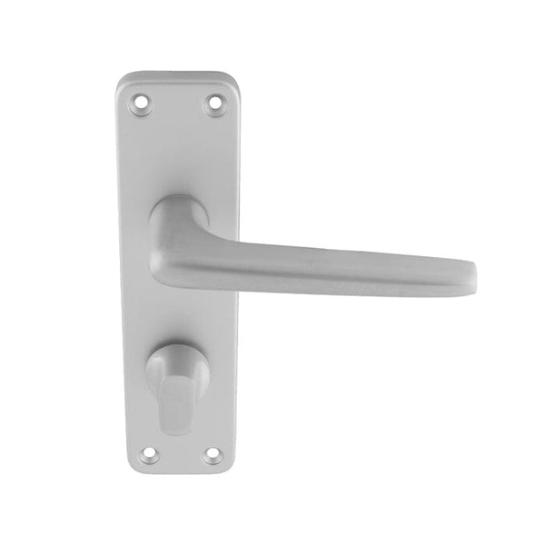 Aluminium Lever on WC Backplate Lever On Backplate Eurospec Satin Anodised Aluminium 
