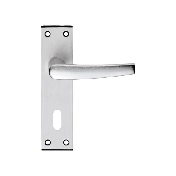 Aluminium MIAL Lever on Lock Backplate Lever On Backplate Eurospec Satin Anodised Aluminium 