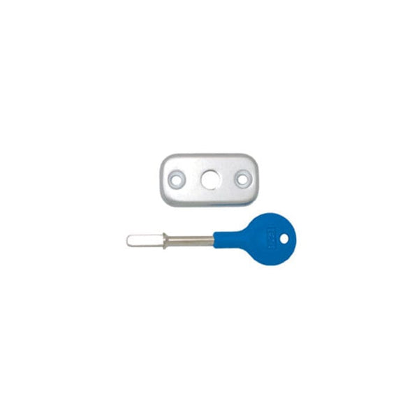 Easi T Security Deadbolt Budget Key & Escutcheon Escutcheon Eurospec Satin Chrome Plated 
