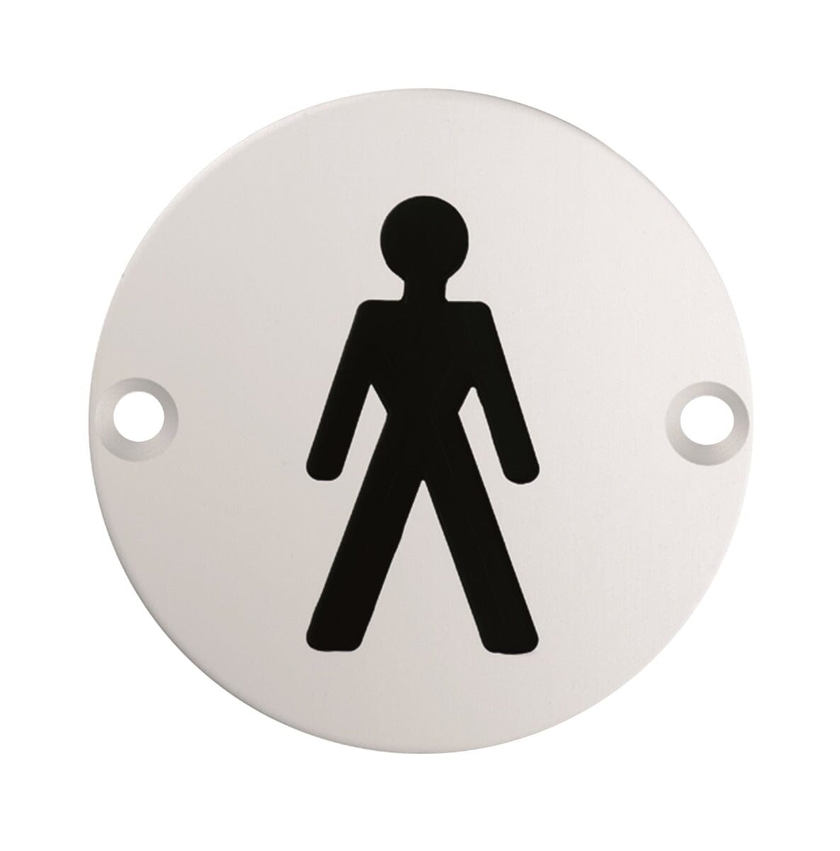 Signage Male Symbol Signage Eurospec Satin Stainless Steel 