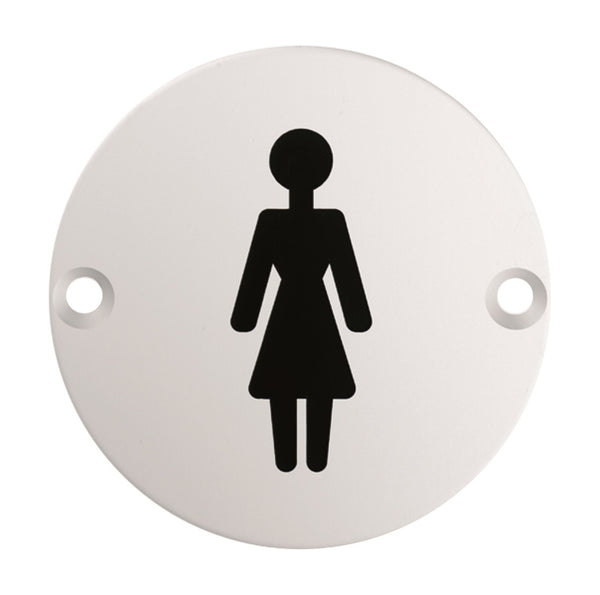 Signage Female Symbol Satin Stainless Steel SEX1012SSS