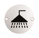 Signage Shower Symbol Signage Eurospec Satin Stainless Steel 
