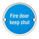 Signage Fire Door Keep Shut
