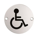 Signage Disabled Symbol Signage Eurospec Bright Stainless Steel 