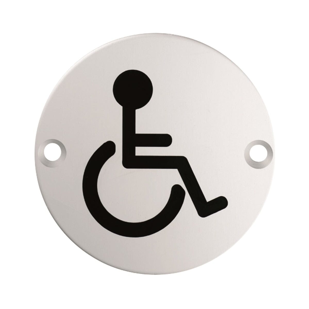 Signage Disabled Symbol Signage Eurospec Bright Stainless Steel 
