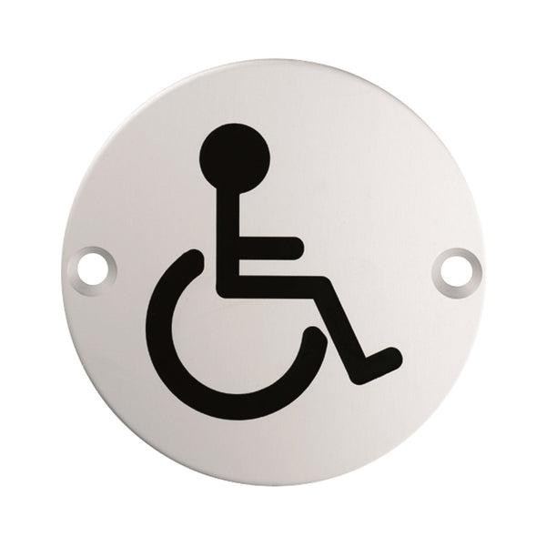 Signage Disabled Symbol Bright Stainless Steel SEX1017BSS