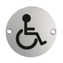Signage Disabled Symbol Signage Eurospec Satin Stainless Steel 
