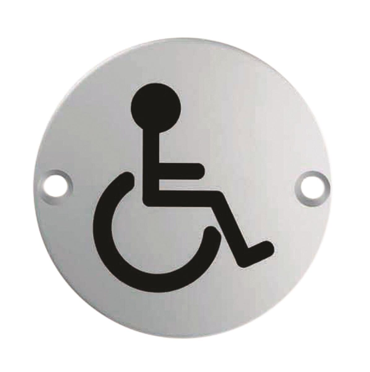 Signage Disabled Symbol Signage Eurospec Satin Stainless Steel 