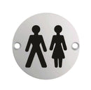 Signage Unisex Symbol Signage Eurospec Satin Stainless Steel 