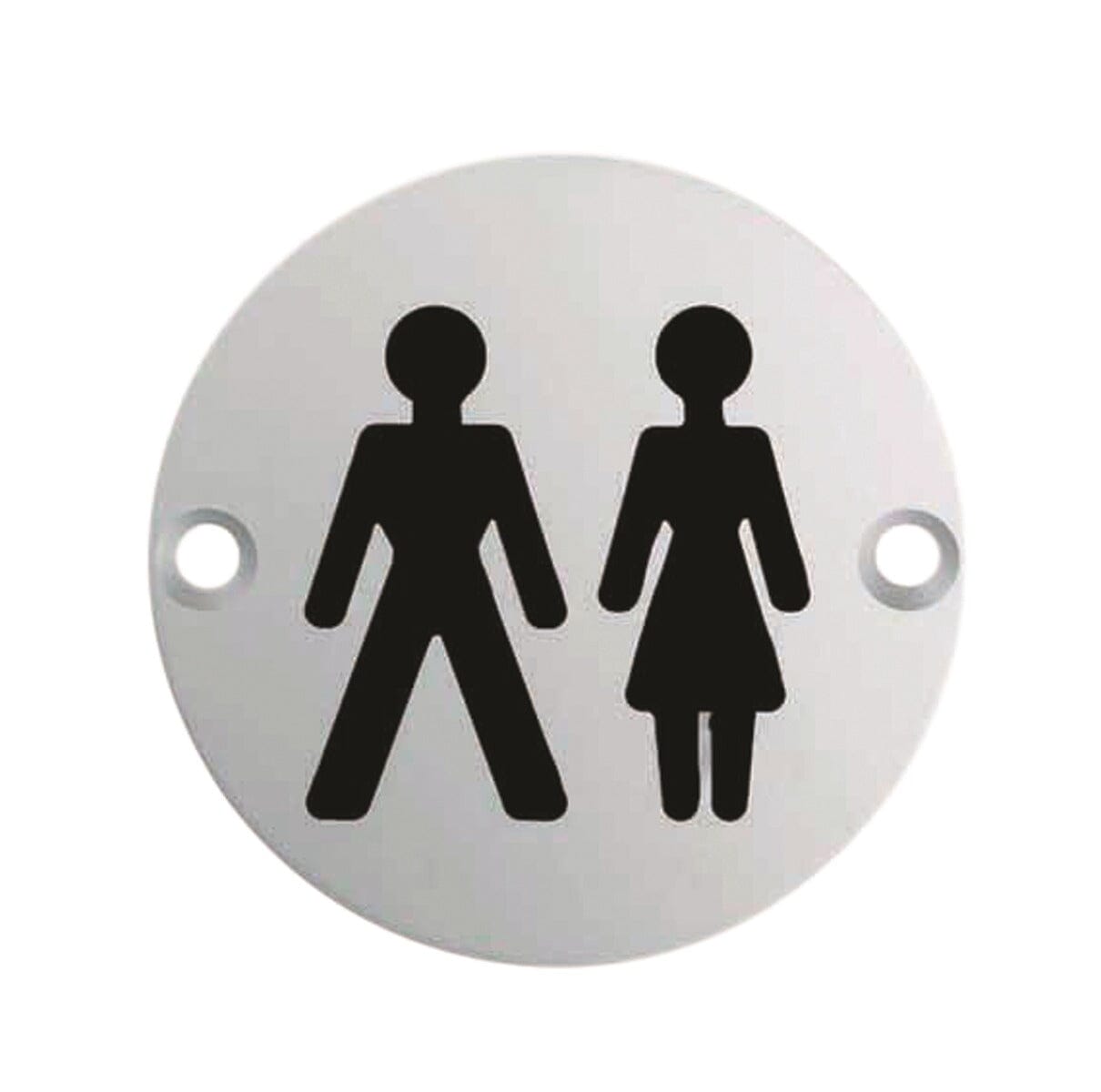 Signage Unisex Symbol Signage Eurospec Satin Stainless Steel 