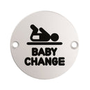 Signage Baby Change Symbol Signage Eurospec Satin Stainless Steel 