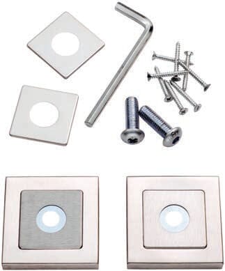 Square Rose Kit Rose Pack Eurospec Bright/Satin Stainless Steel 