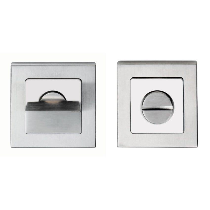 Square Thumbturn and Release Turn & Release Eurospec Bright/Satin Stainless Steel 