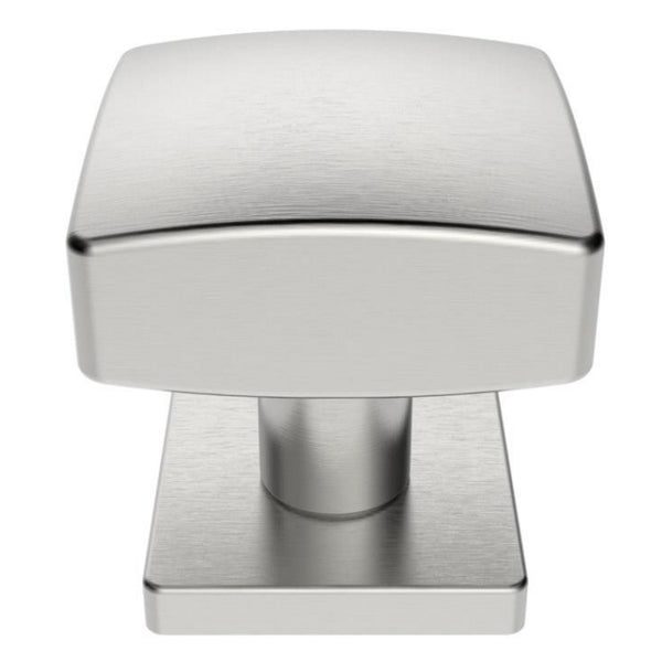 Eurospec Square Centre Door Knob 62mm Bolt Through Fixing Satin Stainless Steel SWE1062SSS