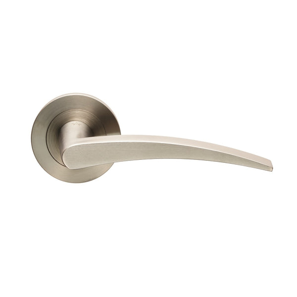 Volantes Designer Lever on Threaded Rose Satin Stainless Steel SWL1116SSS