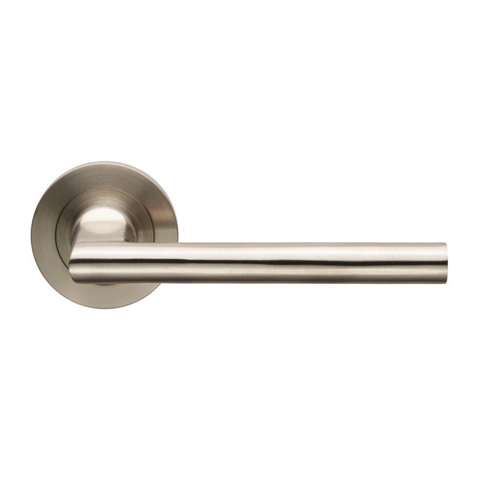 Soho Designer Lever on Threaded Rose (Latch & Hinges Included) Lever On Rose Eurospec Satin Stainless Steel 