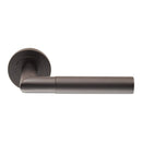 Steelworx Crown Knurled Lever (Latch & Hinges Included) Lever On Rose Eurospec Matt Black 