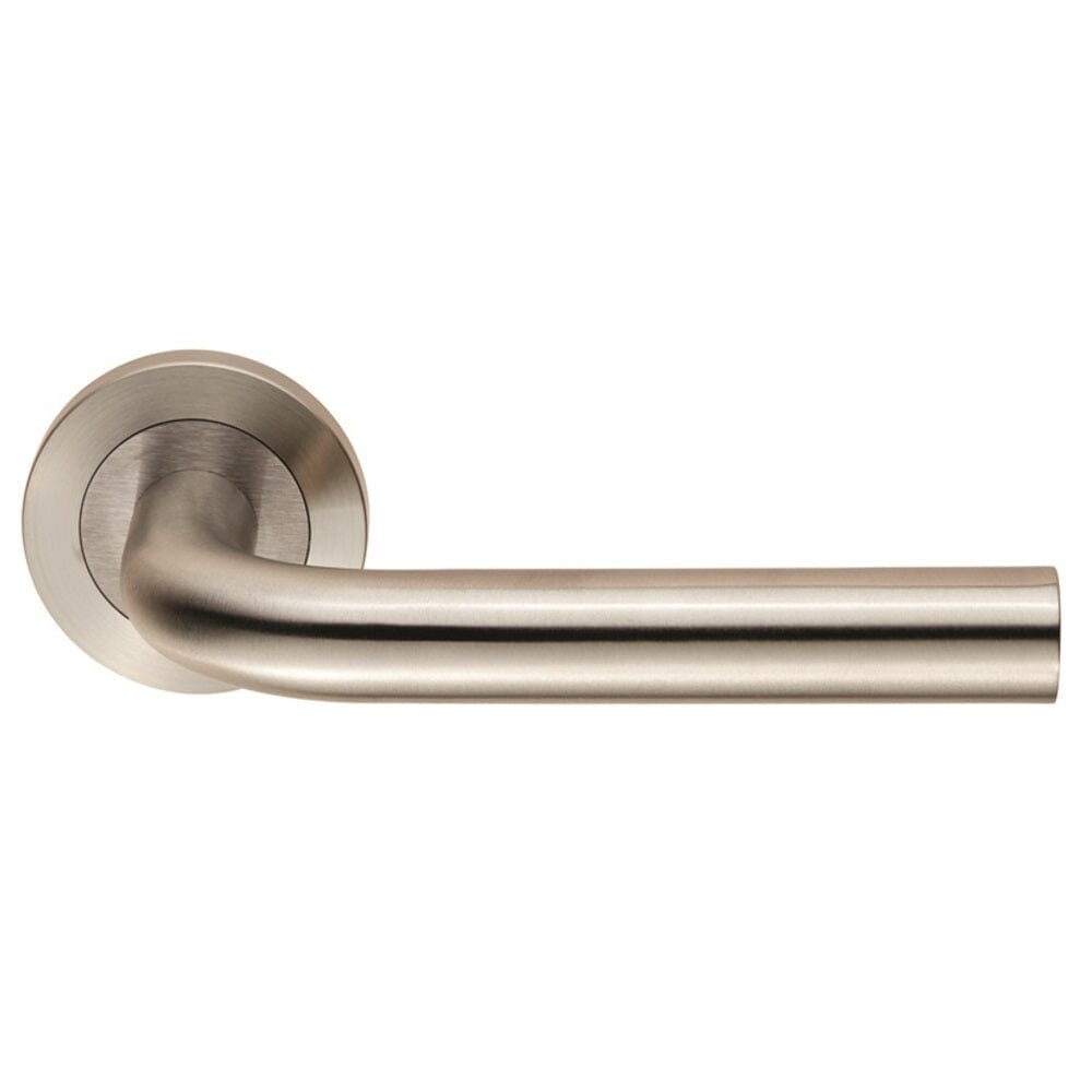 Steelworx SWL Spira Lever on Rose (Latch & Hinges Included) Lever On Rose Eurospec Satin Stainless Steel 