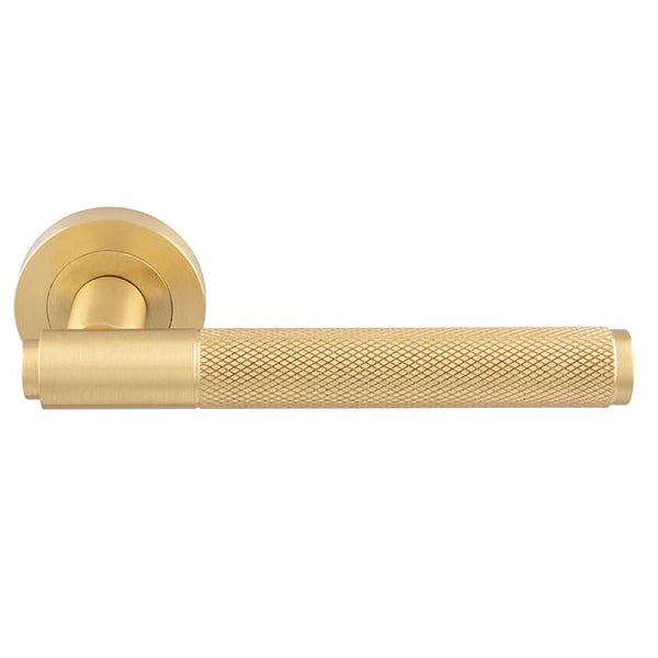 Syntax Lever On round Rose Satin Brass SX5SB