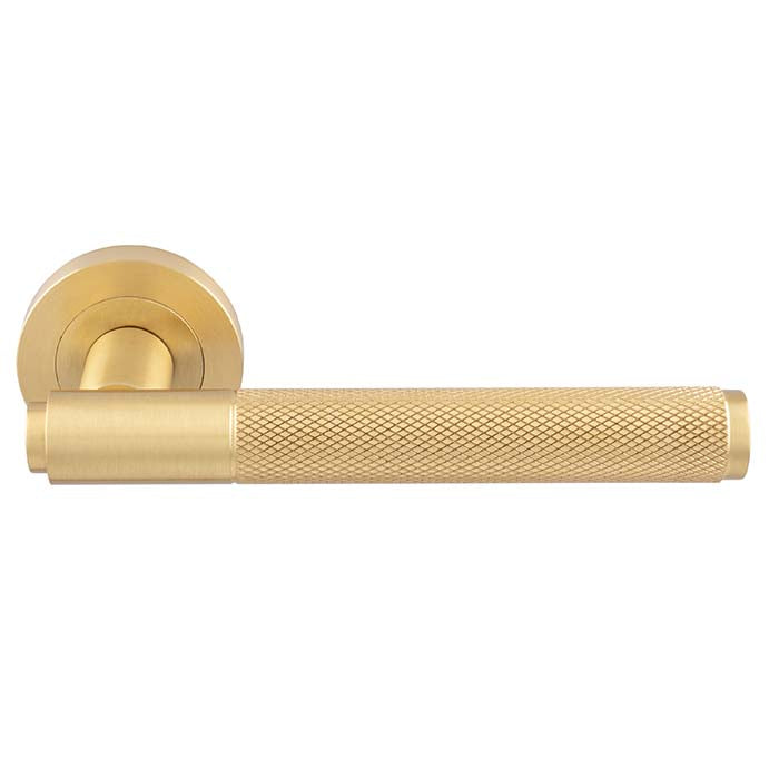 Syntax Lever On round Rose Satin Brass SX5SB