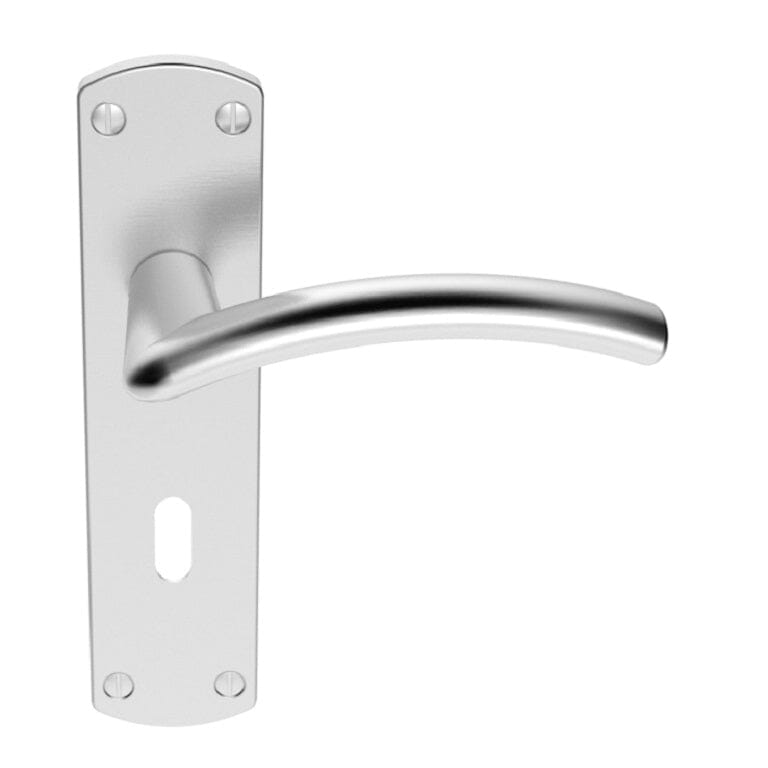 Serozzetta Tres Lever on Lock Backplate (Latch & Hinges Included) Lever On Backplate Serozzetta Satin Chrome 