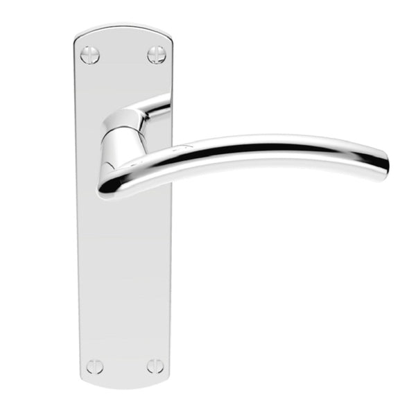 Serozzetta Tres Lever on Latch Backplate Polished Chrome SZC032CP