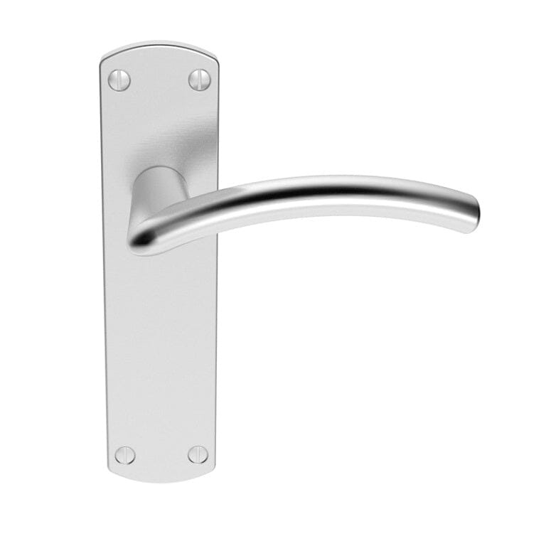 Serozzetta Tres Lever on Latch Backplate (Latch & Hinges Included) Lever On Backplate Serozzetta Satin Chrome 
