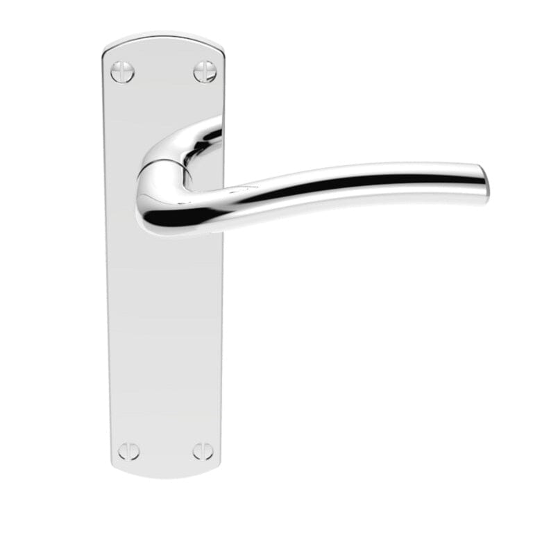 Serozzetta Cuatro Lever on Latch Backplate Lever On Backplate Serozzetta Polished Chrome 