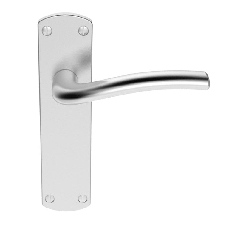 Serozzetta Cuatro Lever on Latch Backplate Lever On Backplate Serozzetta Satin Chrome 