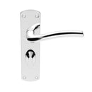 Serozzetta Cuatro Lever on WC Backplate (Latch & Hinges Included) Lever On Backplate Serozzetta Polished Chrome 