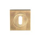 Serozzetta Square Standard Lock Escutcheon Escutcheon Serozzetta Antique Brass 