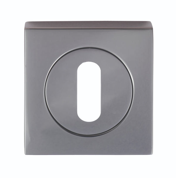 Serozzetta Square Standard Lock Profile Escutcheon Black Nickel SZM003SQBN