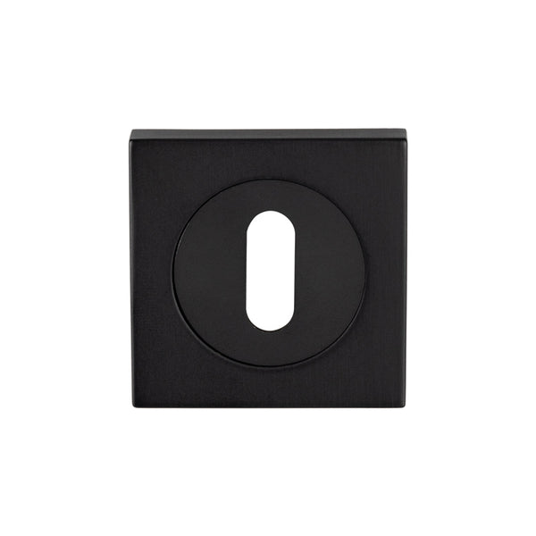 Serozzetta Square Standard Lock Escutcheon Matt Black SZM003SQMB