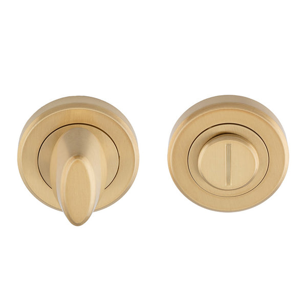 Serozzetta Thumbturn and Release on Rose 50mm Rose-Boxed Satin Brass SZM004SB
