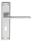Serozzetta Zone Lever on Lock Backplate (Latch & Hinges Included) Lever On Backplate Serozzetta Satin Chrome 