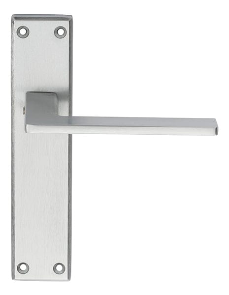 Serozzetta Zone Lever on Latch Backplate (Latch & Hinges Included) Lever On Backplate Serozzetta Satin Chrome 