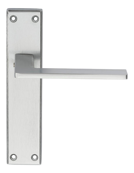 Serozzetta Zone Lever on Latch Backplate Satin Chrome SZM035SC
