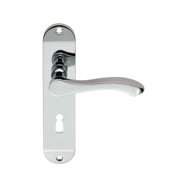 Serozzetta Lever on Lock Backplate Polished Chrome SZM131CP