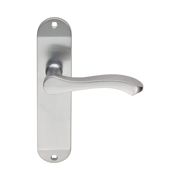 Serozzetta Lever on Latch Backplate (Latch & Hinges Included) Lever On Backplate Serozzetta Satin Chrome 