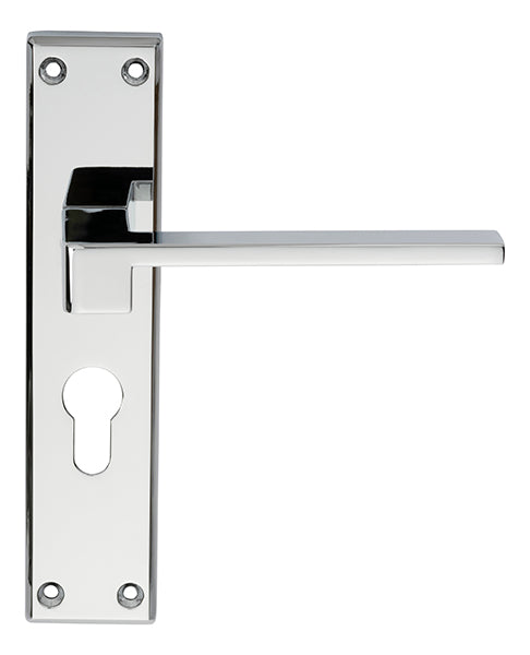 Serozzetta Equi Lever on Euro Lock Backplate Polished Chrome SZM371YCP