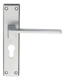Serozzetta Equi Lever on Euro Lock Backplate (Latch & Hinges Included) Lever On Backplate Serozzetta Satin Chrome 