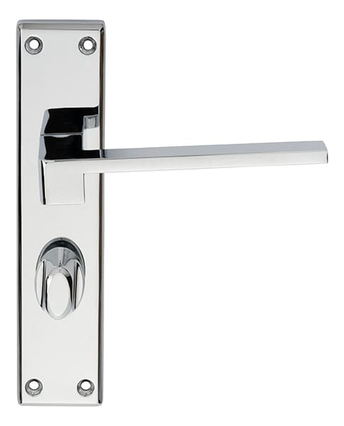 Serozzetta Equi Lever on WC Backplate (Latch & Hinges Included) Lever On Backplate Serozzetta Polished Chrome 